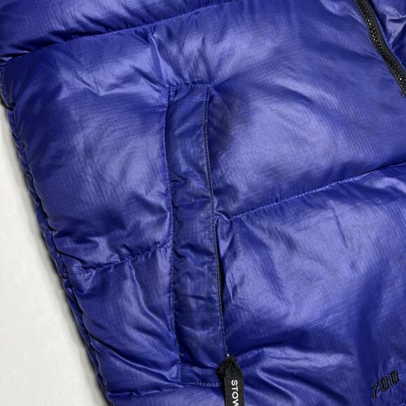 The North Face Nuptse Vest Blue and Black Men's Size L 700 Fill Power Goose Down - Picture 3 of 11